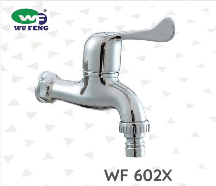 Vòi hồ Wufeng WF-602M(X) Có Mỏ – Nhựa ABS Mạ Chrome, Chuẩn Phi 21mm