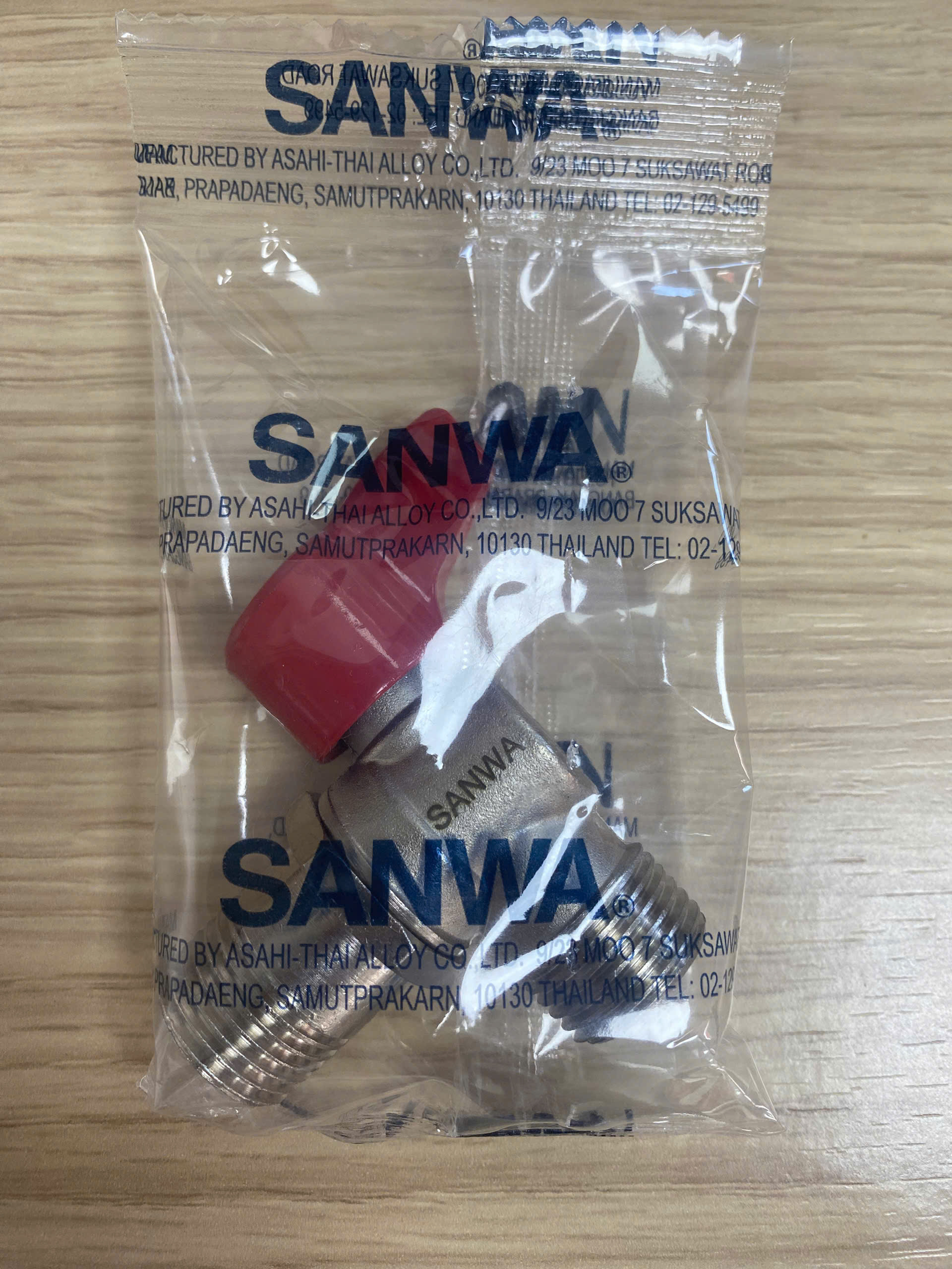 Van Bi Góc 2 Răng Ngoài SANWA Thái Lan ABV15MM Phi 21 – Bền Bỉ, Chống Rò Rỉ, Đóng Mở Êm Ái