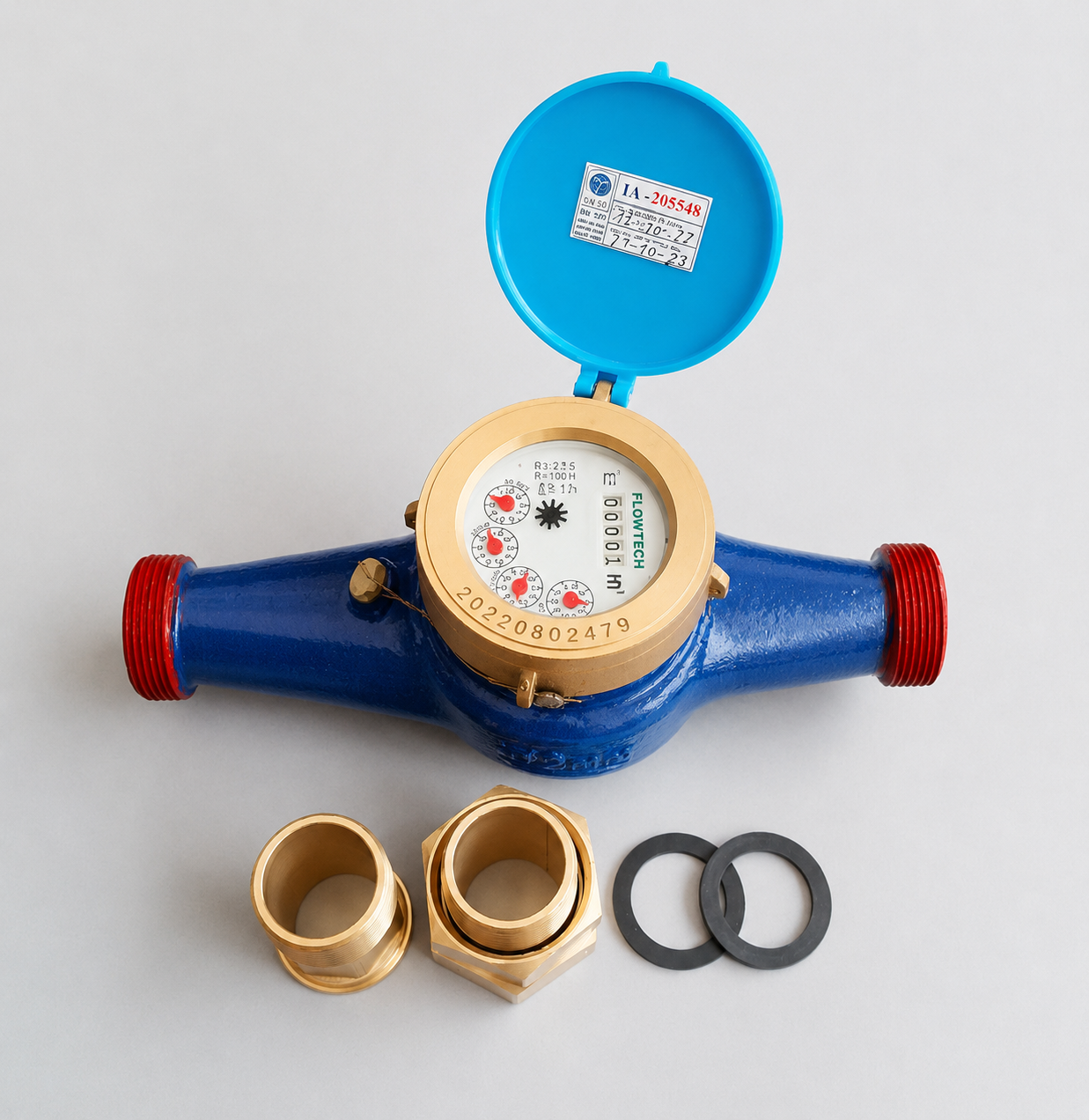 ĐỒNG HỒ ĐO LƯU LƯỢNG NƯỚC SẠCH FLOWTECH MALAYSIA LXSG-32 DN32 CHÍNH HÃNG