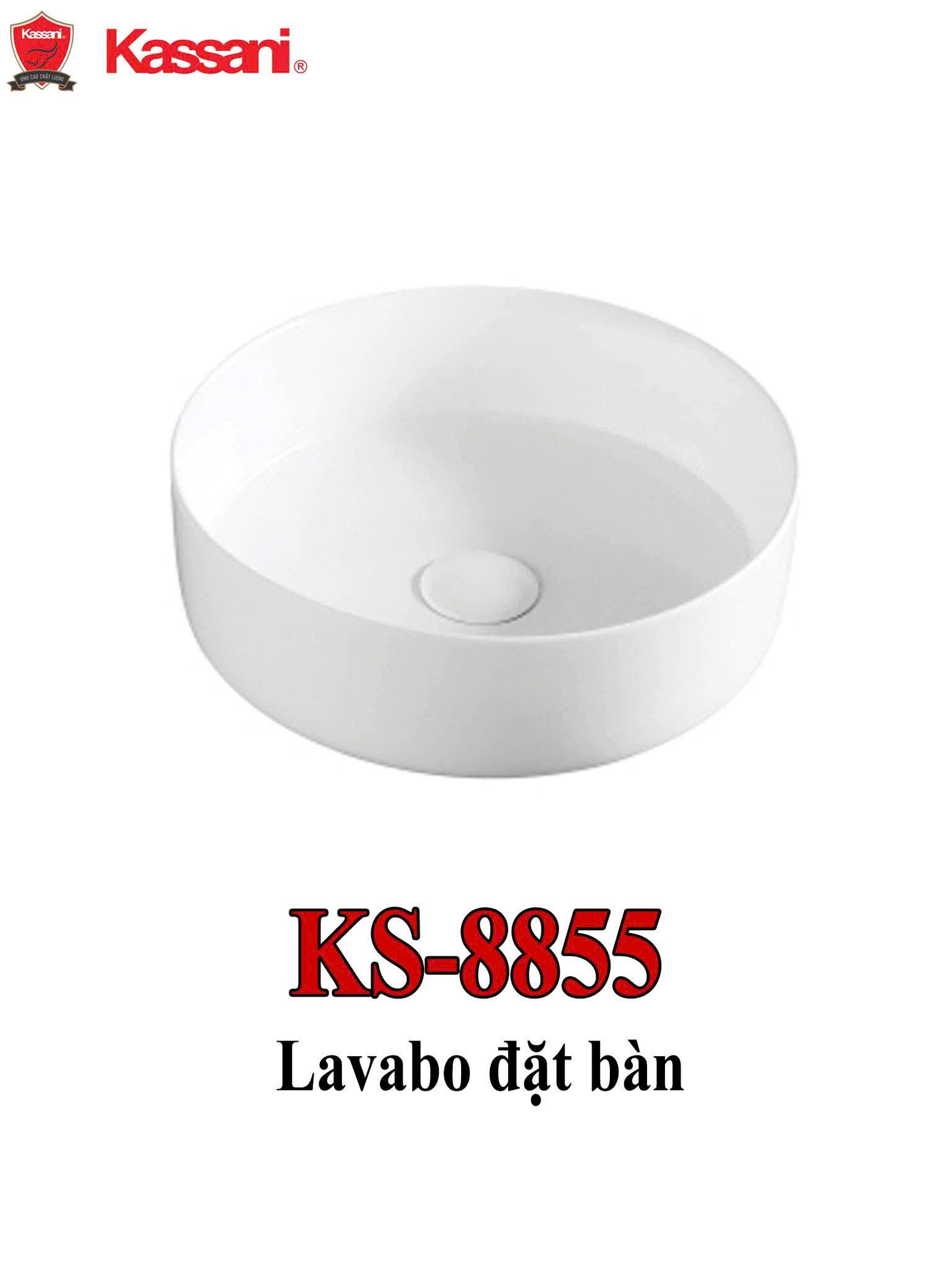 Lavabo đặt bàn - sứ siêu mỏng Kassani KS-8855