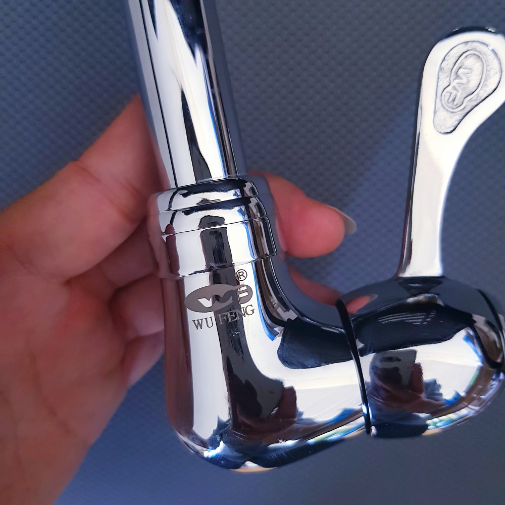 Vòi Rửa Chén Lạnh Âm Tường Wufeng WF142D Chính Hãng – Đồng Mạ Crom Niken Cao Cấp