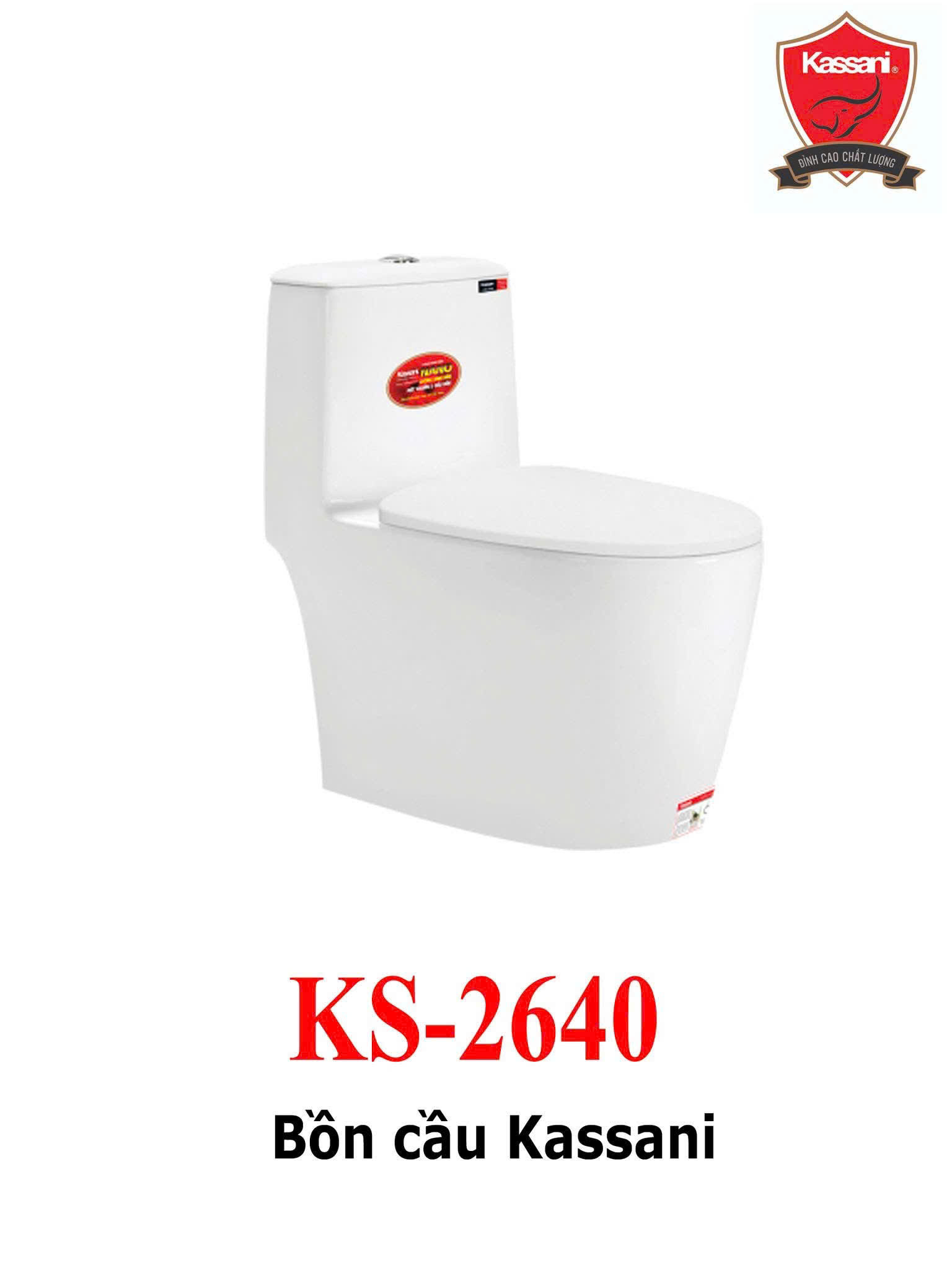 🚽 Bồn Cầu Kassani 2640 – Giải Pháp Vệ Sinh Hiện Đại, Sang Trọng và Tiết Kiệm