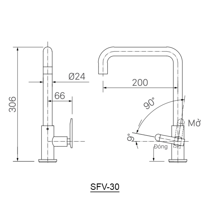 Vòi Rửa Chén Lạnh INAX SFV-30 Chính Hãng – Thiết Kế Hiện Đại, Bền Bỉ Theo Thời Gian