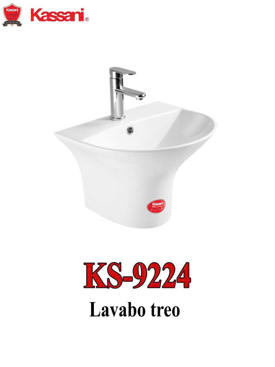 Lavabo sứ siêu mỏng Kassani KS-9224