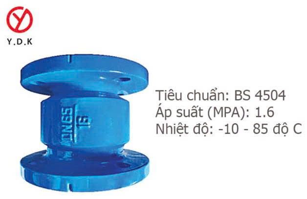 VAN MỘT CHIỀU LÒ XO PN10/16 MẶT BÍCH | YDK HÀN QUỐC