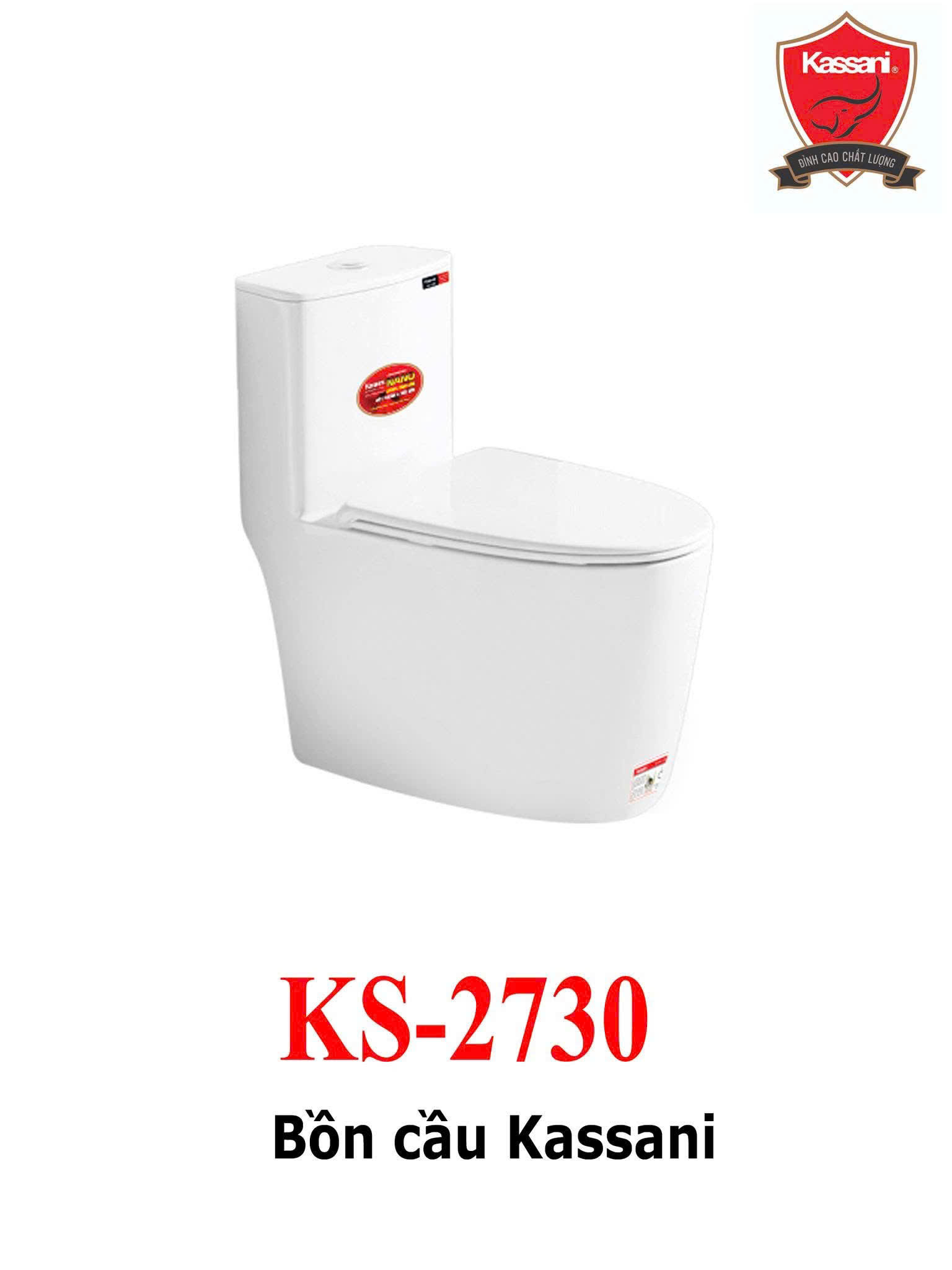 🚽 Bồn Cầu Kassani 2730 – Giải Pháp Vệ Sinh Hiện Đại, Sang Trọng và Tiết Kiệm