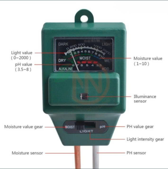 Máy đo đất 3 trong 1 (pH – độ ẩm – ánh sáng) Aquamate GYSM-311