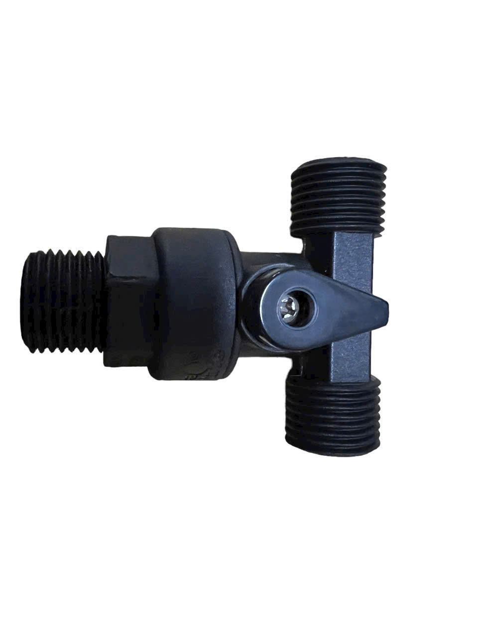 Van chia nước 3 ngã thân ngắn GYV3TS-04 – Nhựa bền, ren ngoài 21mm tiện lợi