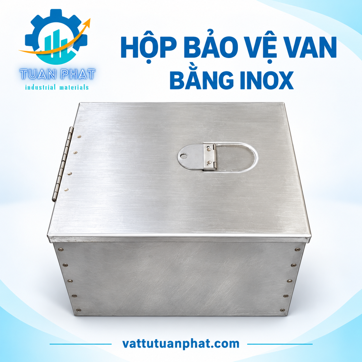 Hộp bảo vệ van bằng inox 200 × 150 × 200 mm