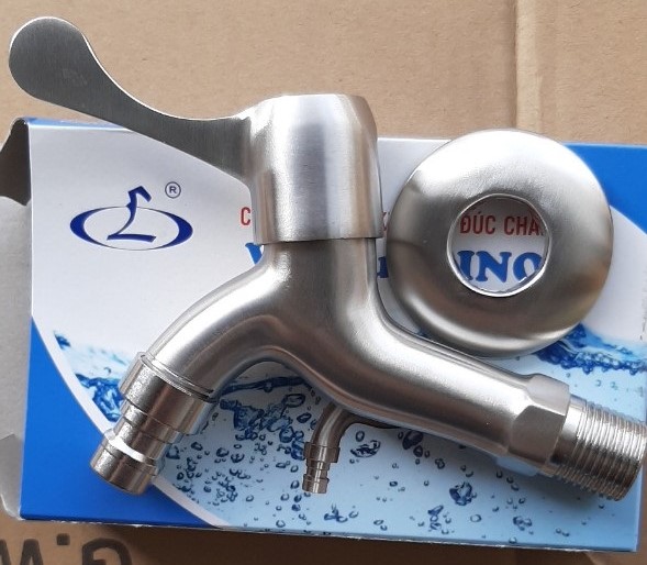 Vòi nước inox 304 cao cấp chính hãng Eurowater phi 21 thân dài