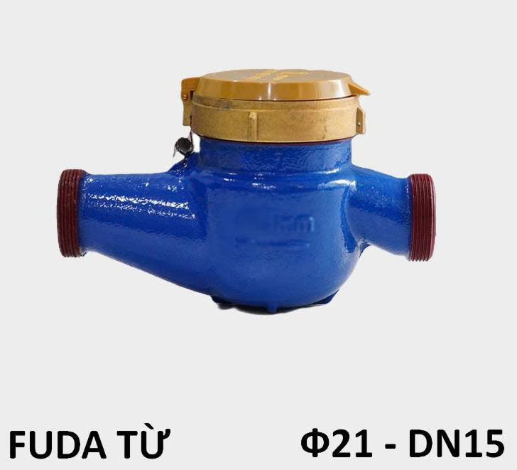Đồng Hồ Nước FUDA Thân Gang Nối Ren – Loại Từ Cấp B, Độ Chính Xác Cao