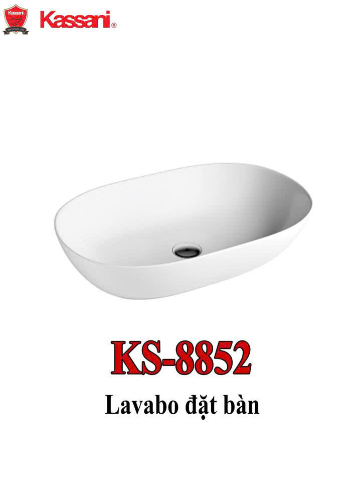Lavabo đặt bàn - sứ siêu mỏng Kassani KS-8852