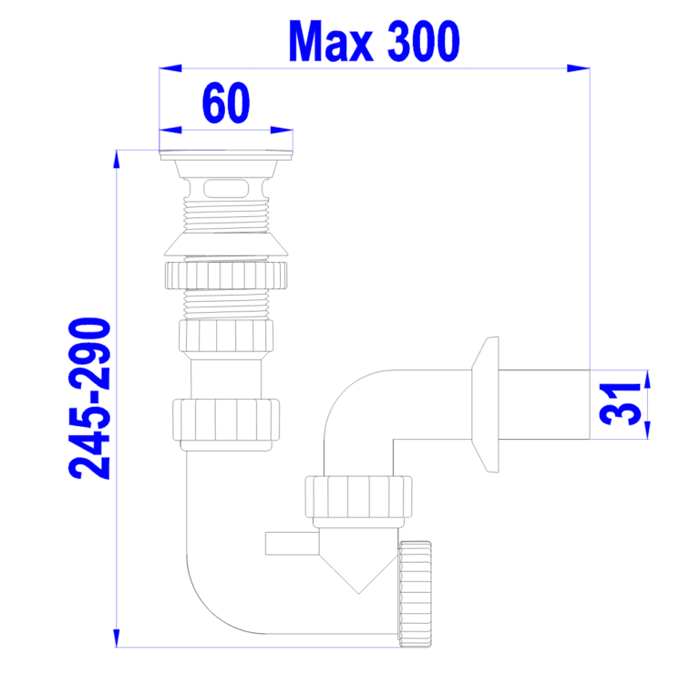 Bộ Xả Lavabo Lật Xi Mạ Crom LV01 – Thoát Nước Nhanh, Chống Rò Rỉ, Dễ Lắp Đặt