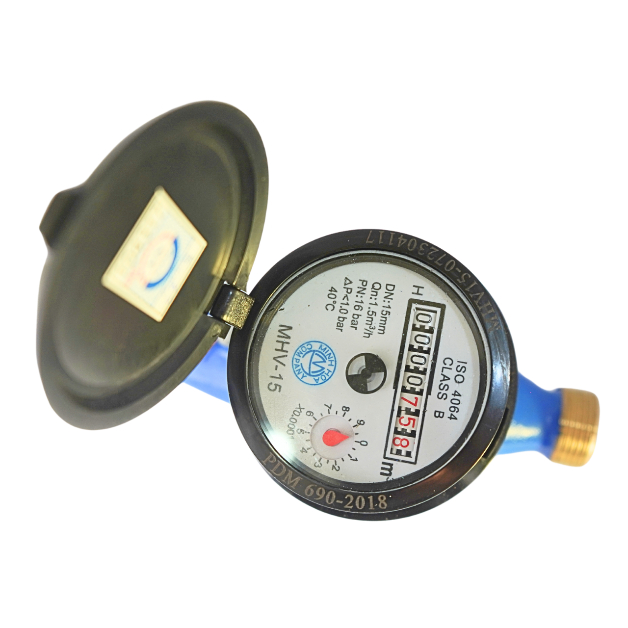 ⭐ ĐỒNG HỒ ĐO NƯỚC THÂN ĐỒNG MHV DN15 – LOẠI TỪ, ĐA TIA, CẤP B ⭐