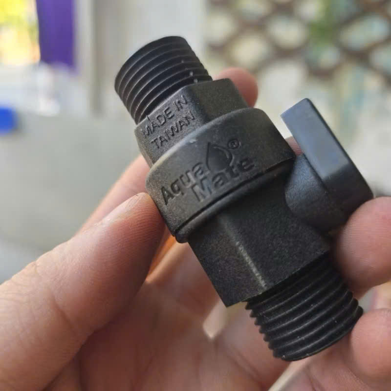 Van Bi Nhựa 1 Cửa GYB1V-04 – 2 Đầu Ren Ngoài 21mm | Khóa Nước Nhanh, Bền Bỉ Cho Hệ Thống Tưới