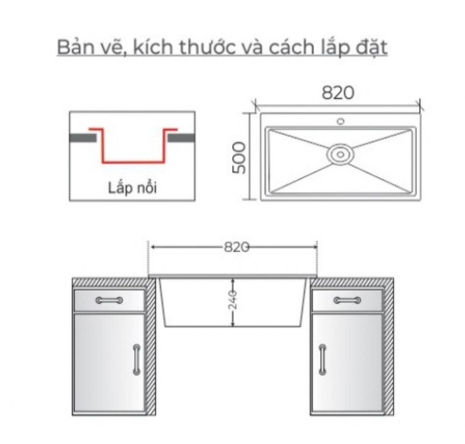 Chậu Rửa Chén Kassani KD240 Inox 304 Cao Cấp