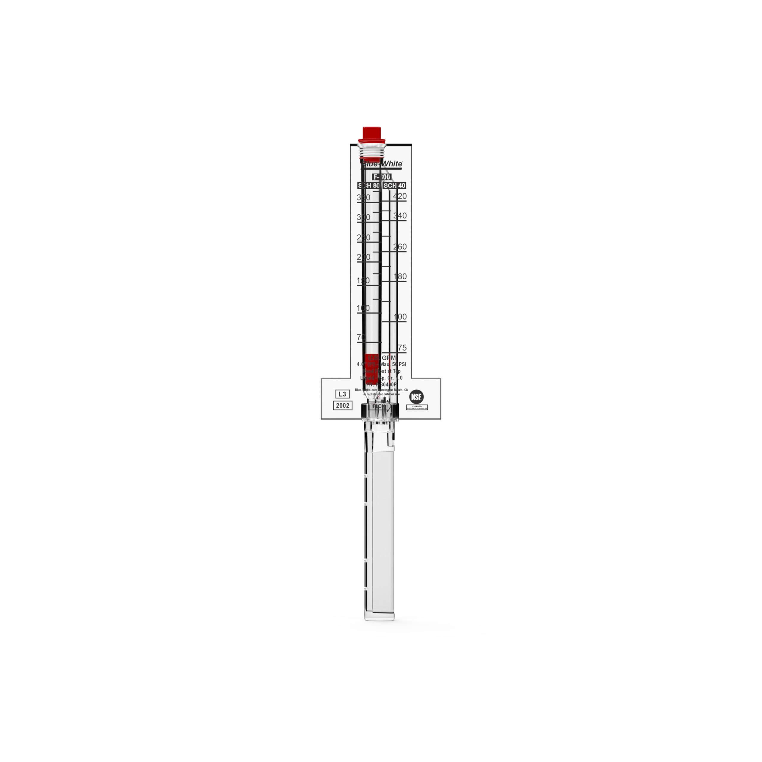 Đồng Hồ Đo Lưu Lượng Acrylic Nằm Ngang 4 Inch F-30400P – Giải Pháp Đo Lưu Lượng Chính Xác Cho Hệ Thống Đường Ống