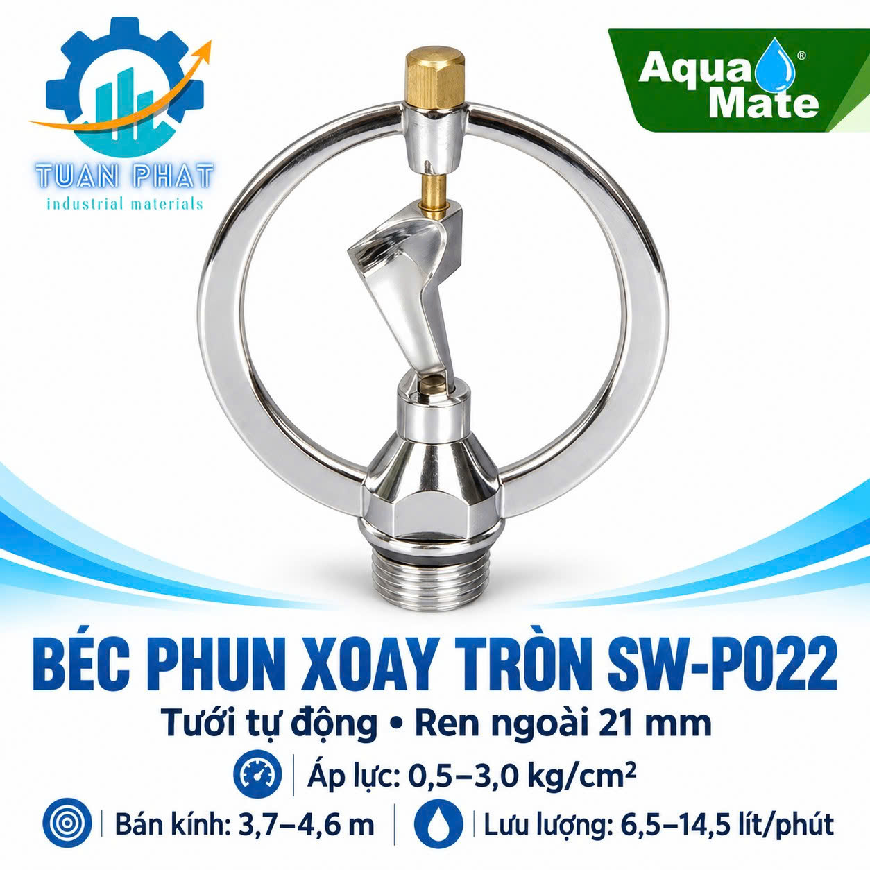SW-P022 Béc Phun Xoay Tròn Aquamate
