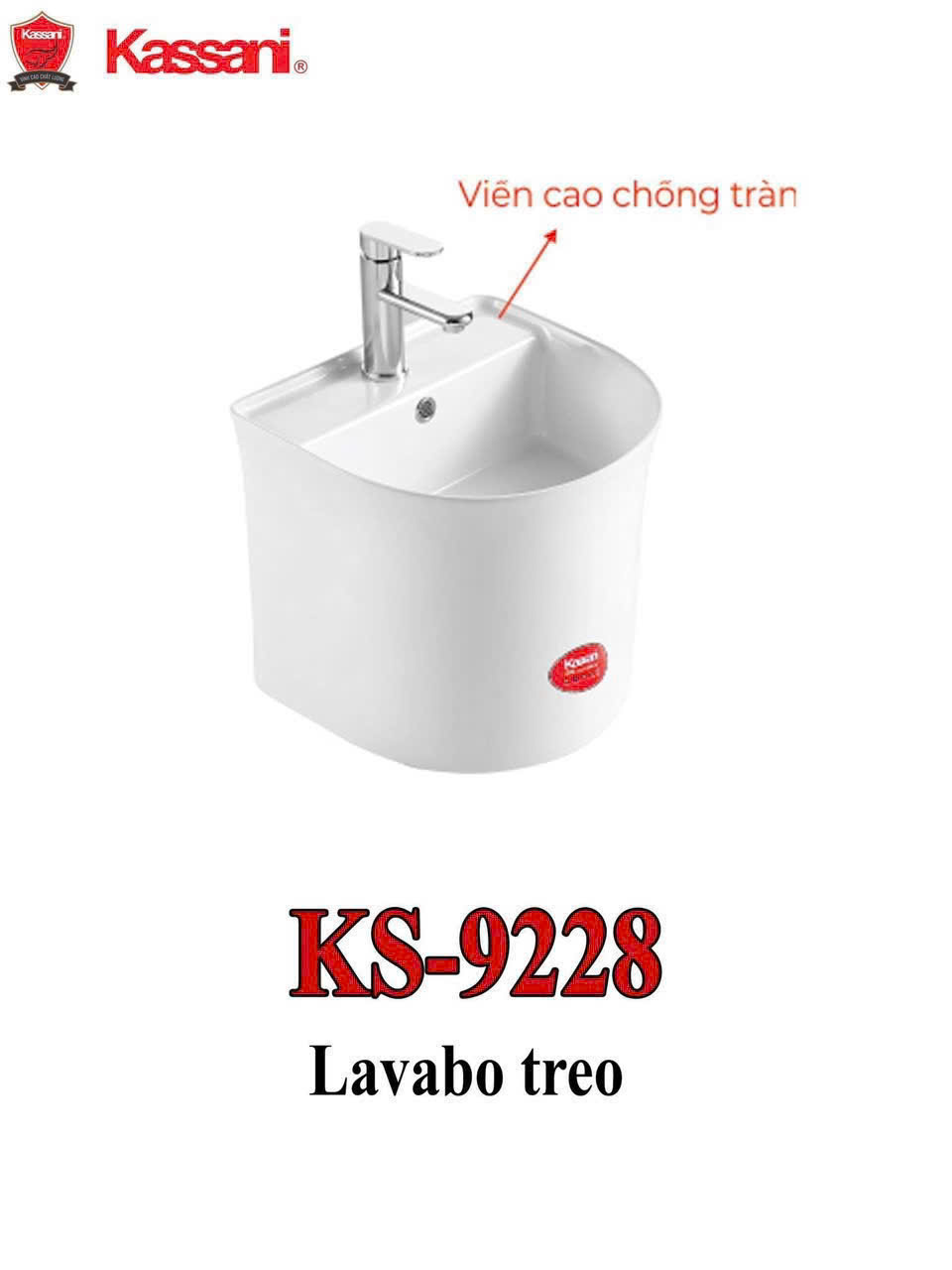 Lavabo sứ siêu mỏng Kassani KS-9228