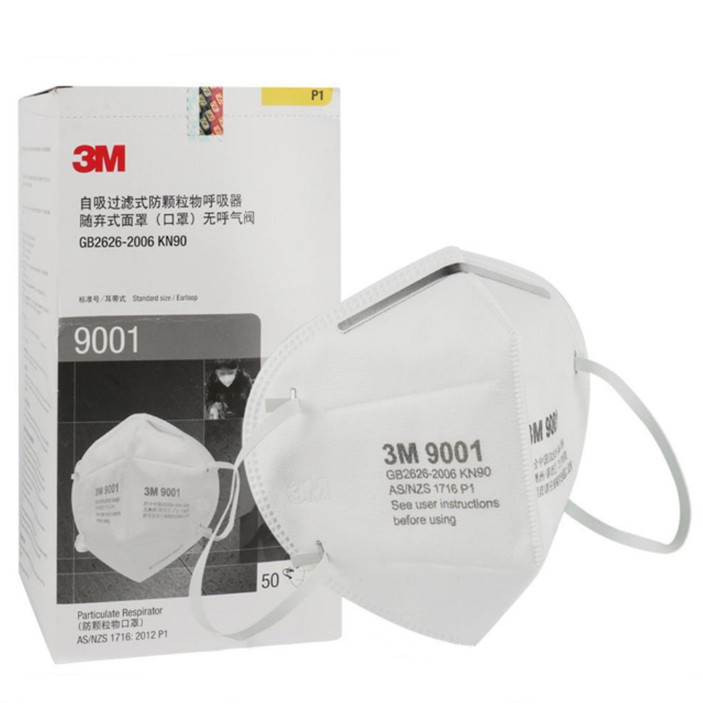 Khẩu Trang Lọc Bụi 3M 9001 – Chuẩn KN90, Bảo Vệ Hô Hấp Hiệu Quả