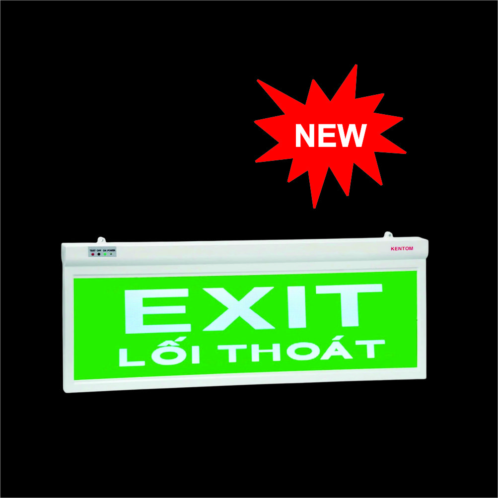KT-680 Đèn Exit dạng Mica 1mặt, Led 3W, 3 giờ (15,5cmx40cm) Kentom/Việt Nam