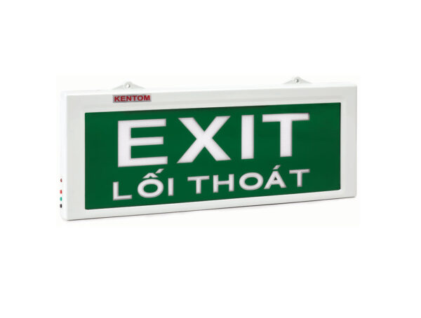 KT-690-Đèn Exit dạng Mica 2mặt, Led 3W, 3 giờ (15.5cmx40cm)- Kentom/Việt Nam