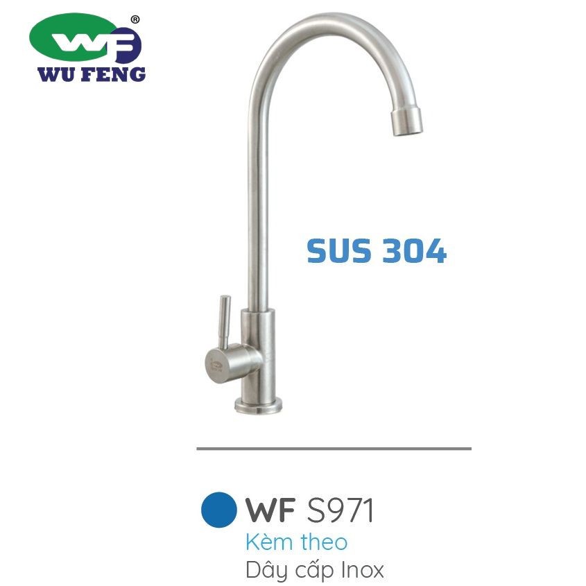 VÒI RỬA CHÉN LẠNH INOX 304 WUFENG WF-S971