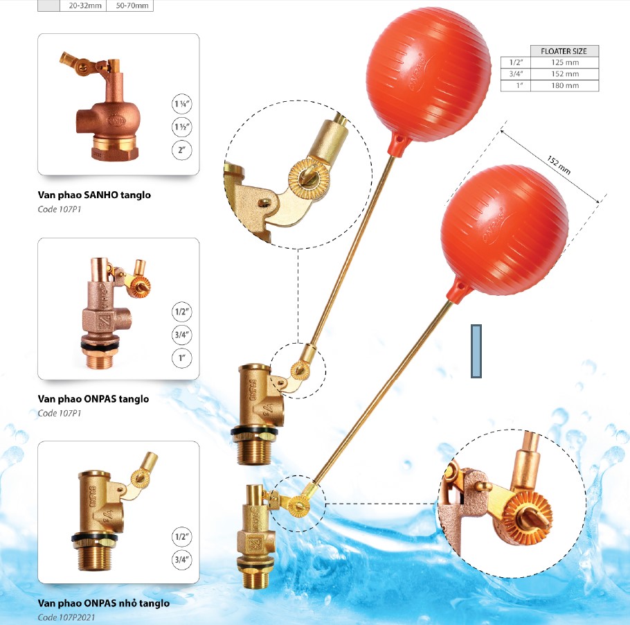 Van Phao Điều Chỉnh Onpas Phi 27 | Nhập Khẩu Chính Hãng – Chống Rò Nước – Độ Bền Cao