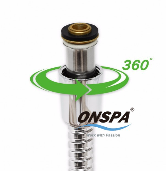 Dây Tắm Cao Cấp Inox 304 Xoay 360° Onspa 1.5m – Chống Rỉ Sét, Siêu Bền, Tiện Lợi!