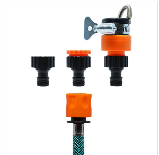 Kệ đẩy tưới cây 1302 cao cấp màu cam - Dây tưới Onspa 20m, đầu xịt điều chỉnh tia nước tiện lợi