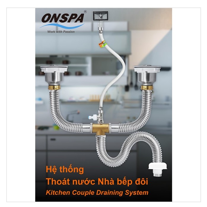HỆ THỐNG THOÁT NƯỚC NHÀ BẾP ĐÔI ONSPA