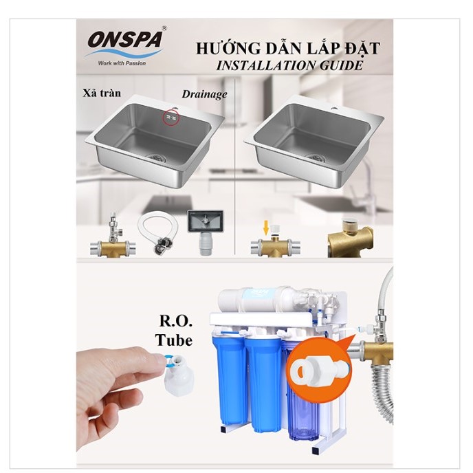 HỆ THỐNG THOÁT NƯỚC NHÀ BẾP ĐÔI ONSPA