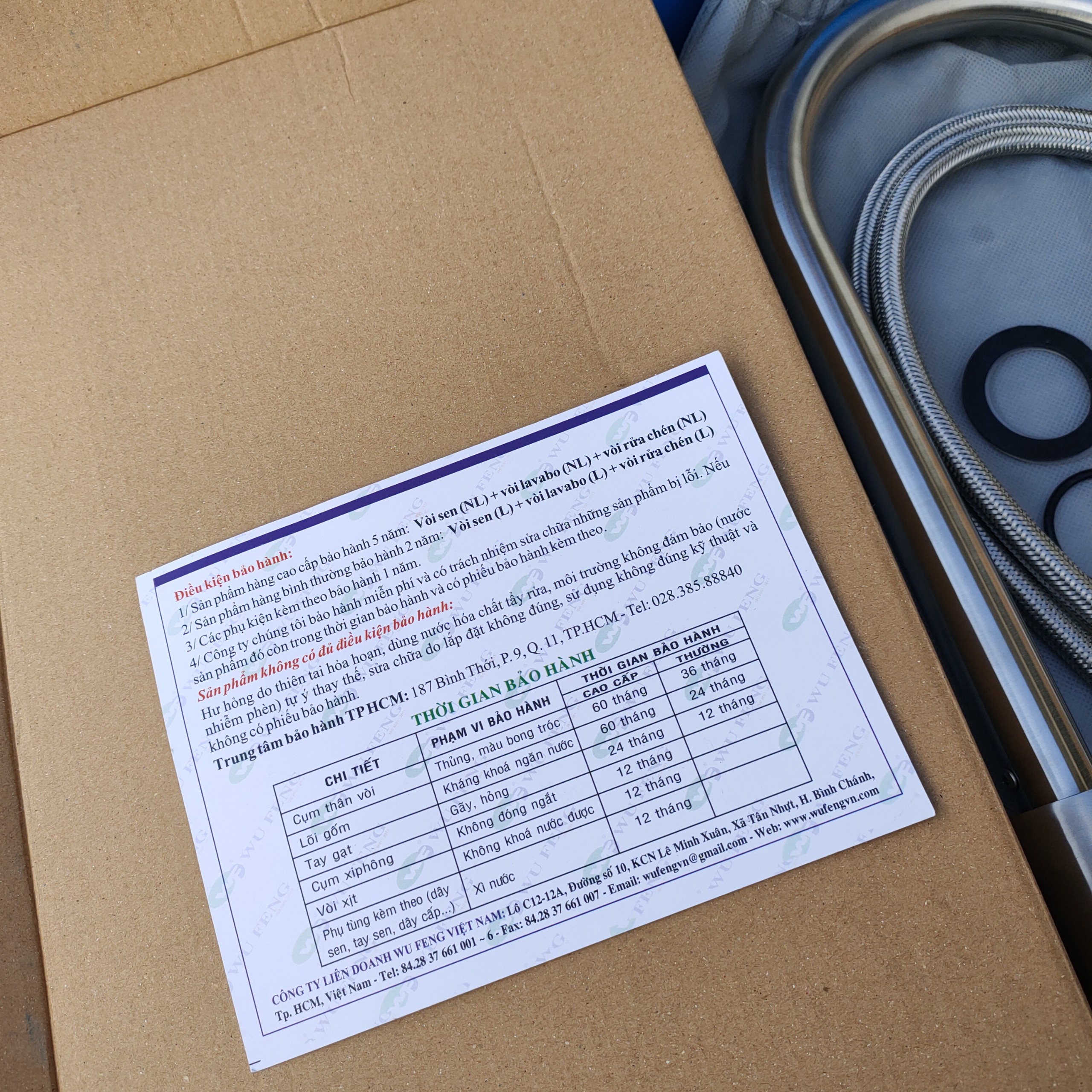 Vòi Rửa Chén Nóng Lạnh Inox 304 Wufeng WF-S941(OX) – Ống 24, Ổ Bi Xoay 360°, Bền Đẹp, Chống Gỉ