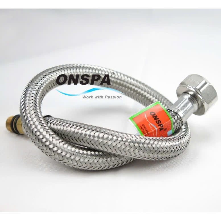 Dây cấp nước lavabo nóng lạnh inox 304 Onspa 50cm (1 cặp 2 sợi)