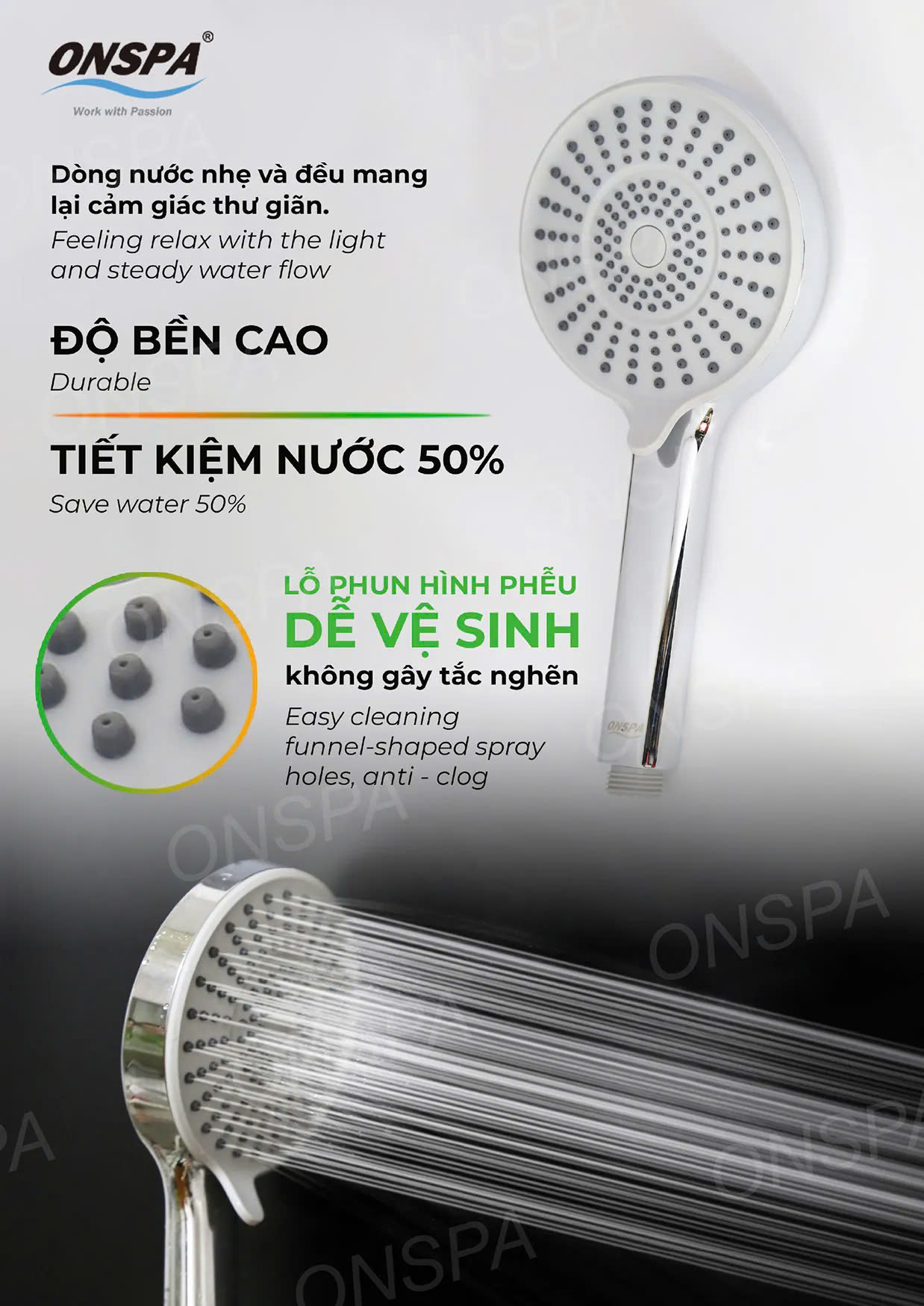 Bộ Sen Tắm Onspa L1083