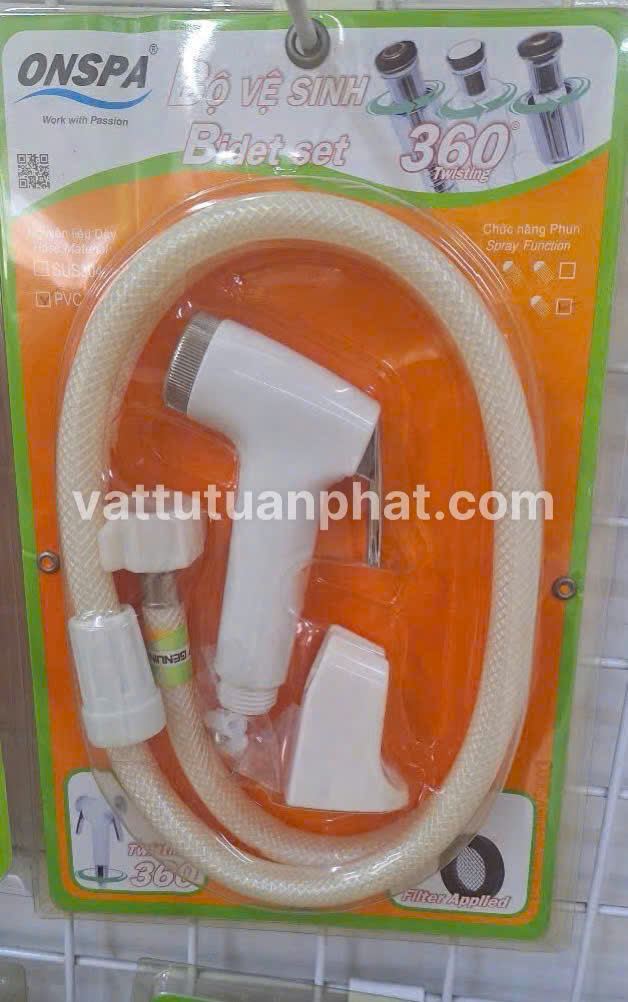 Bộ vòi xịt vệ sinh dây PVC Onspa 138 1.2m