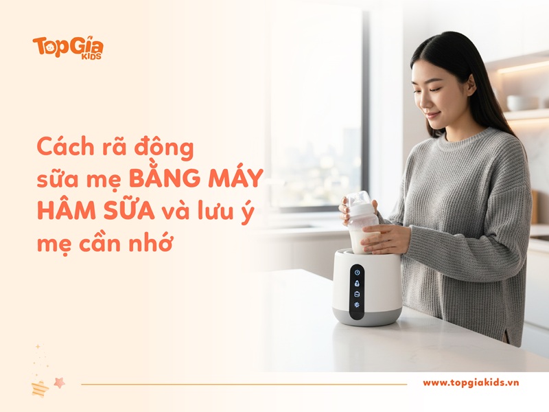 Cách rã đông sữa mẹ bằng máy hâm sữa