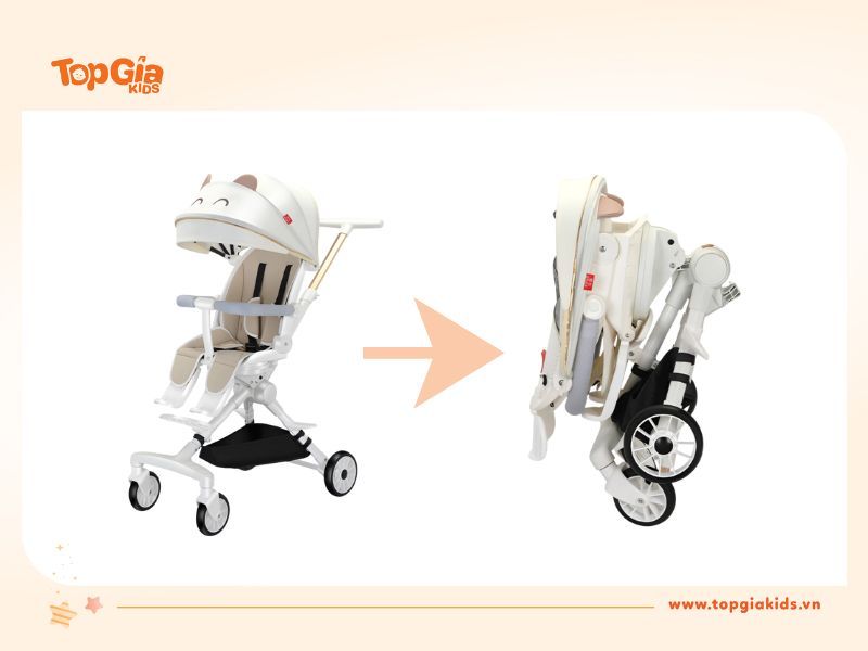 Cách gấp xe đẩy cho bé trên từng loại xe