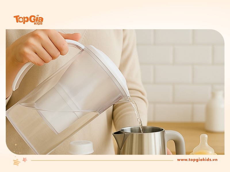 Cách bảo quản nước và dụng cụ pha sữa