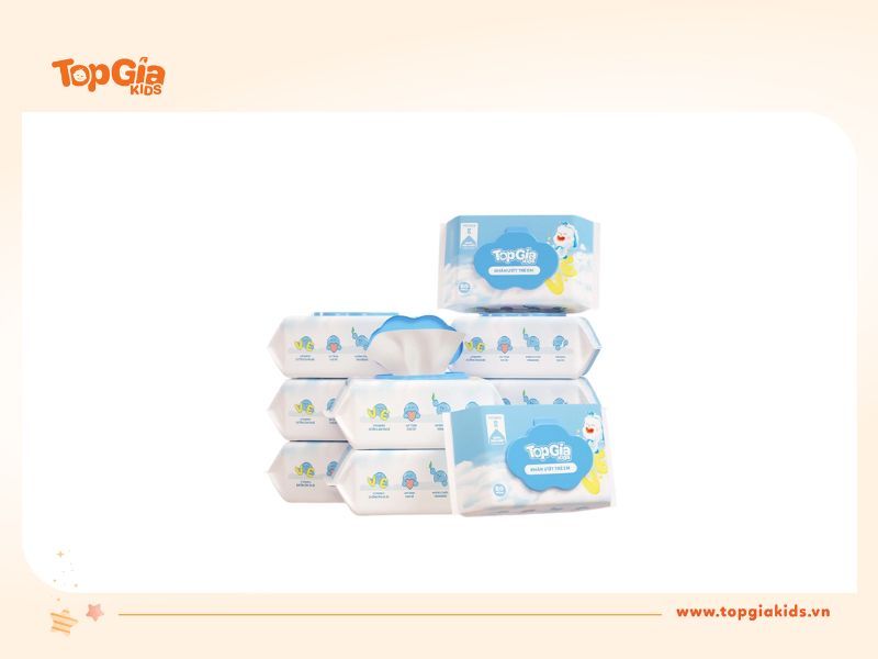 Khăn ướt an toàn lành tính không hóa chất TopGiaKids