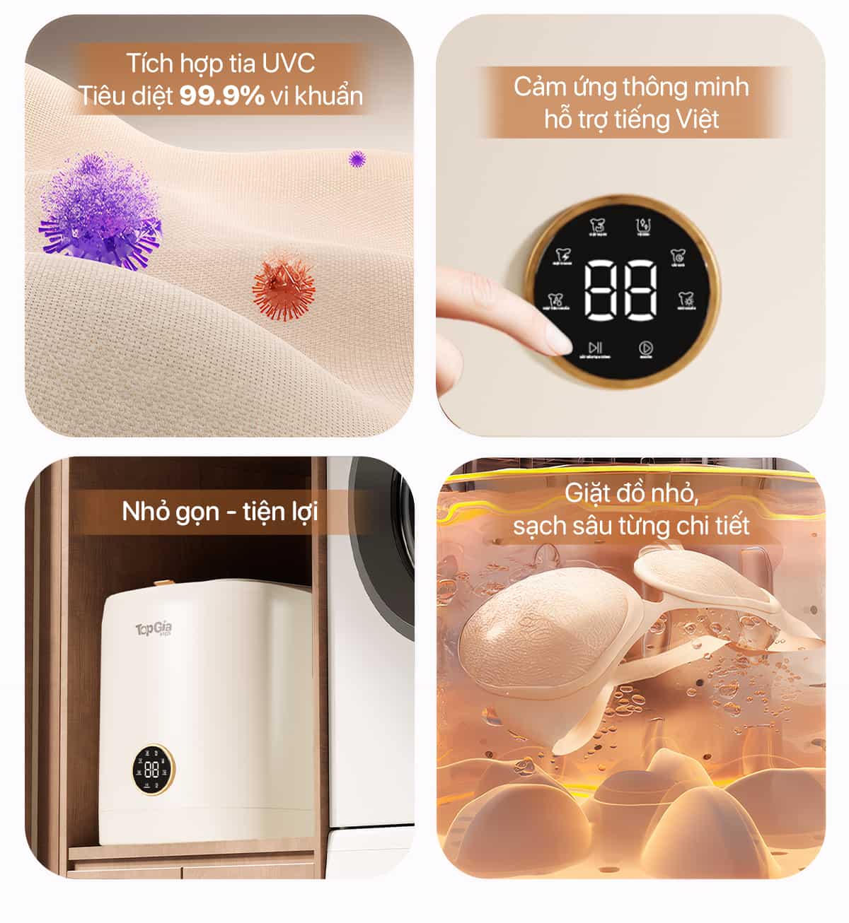 Điểm nổi bật của máy giặt mini Topgiakids