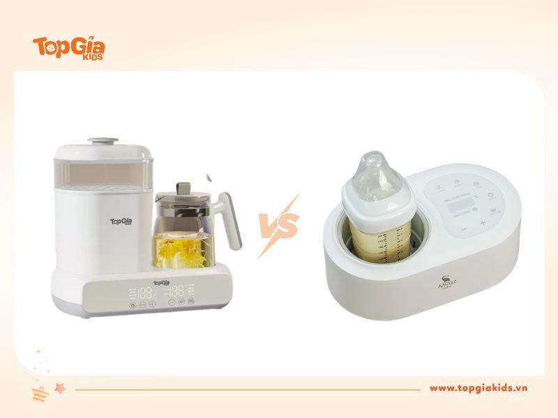 So sánh máy hâm sữa dùng nước và máy không dùng nước