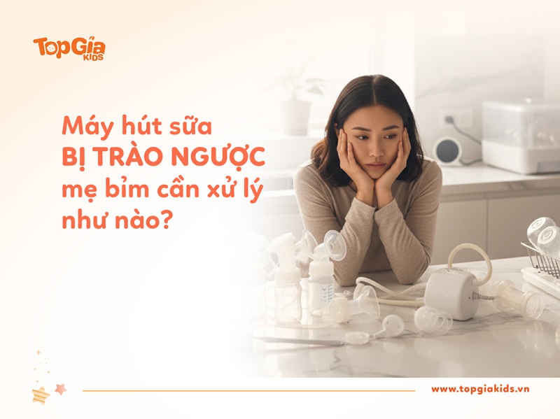 Máy hút sữa bị trào ngược là như thế nào