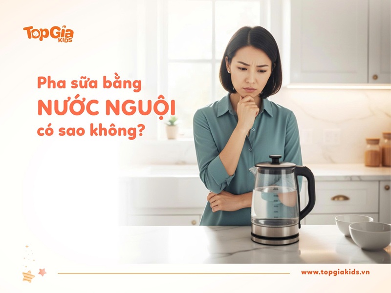 Pha sữa bằng nước nguội có sao không