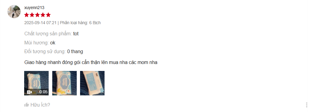 Review thực tế từ các mẹ bỉm về khăn ướt TopGiaKids