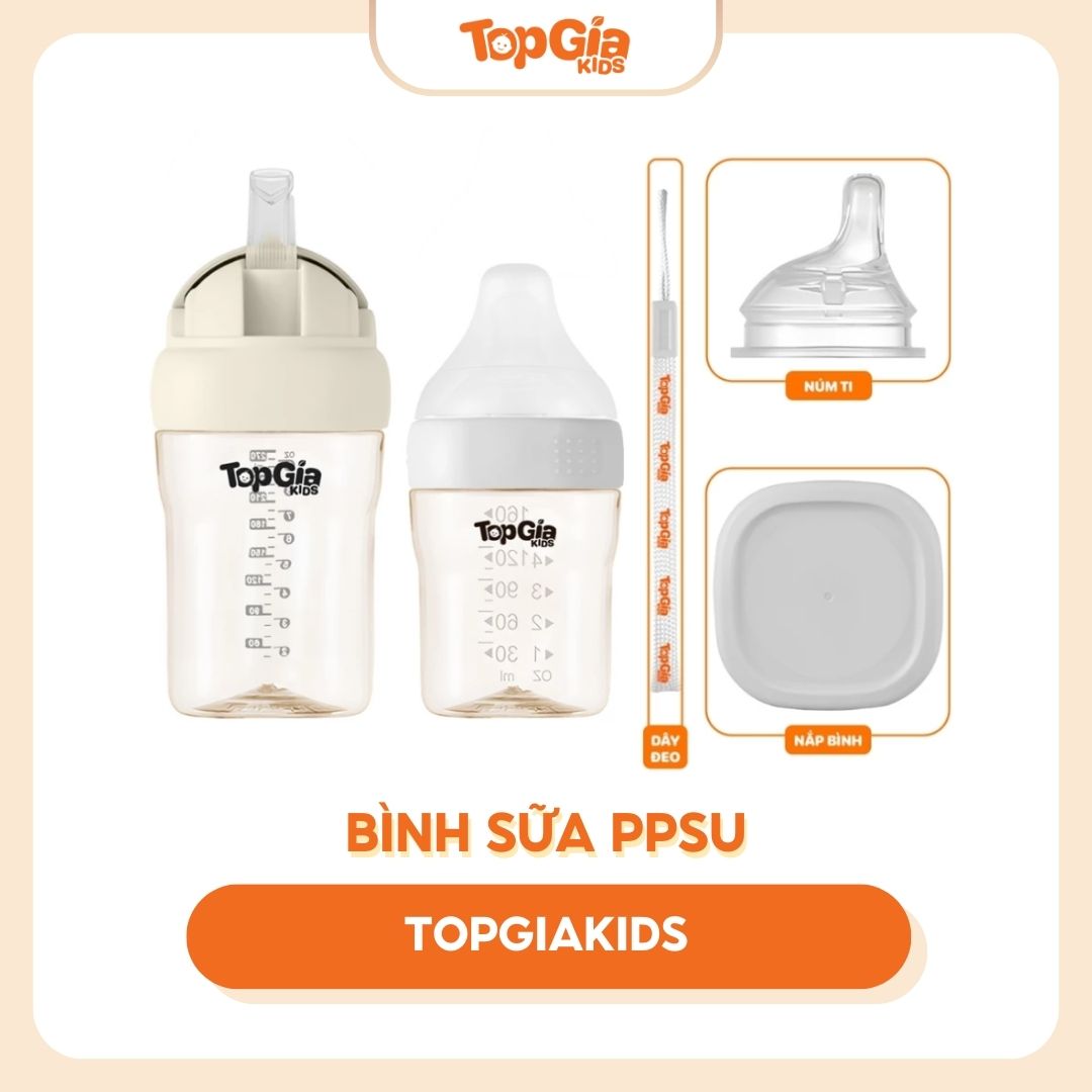 Bình sữa PPSU TopgiaKids cho bé 160ml/270ml