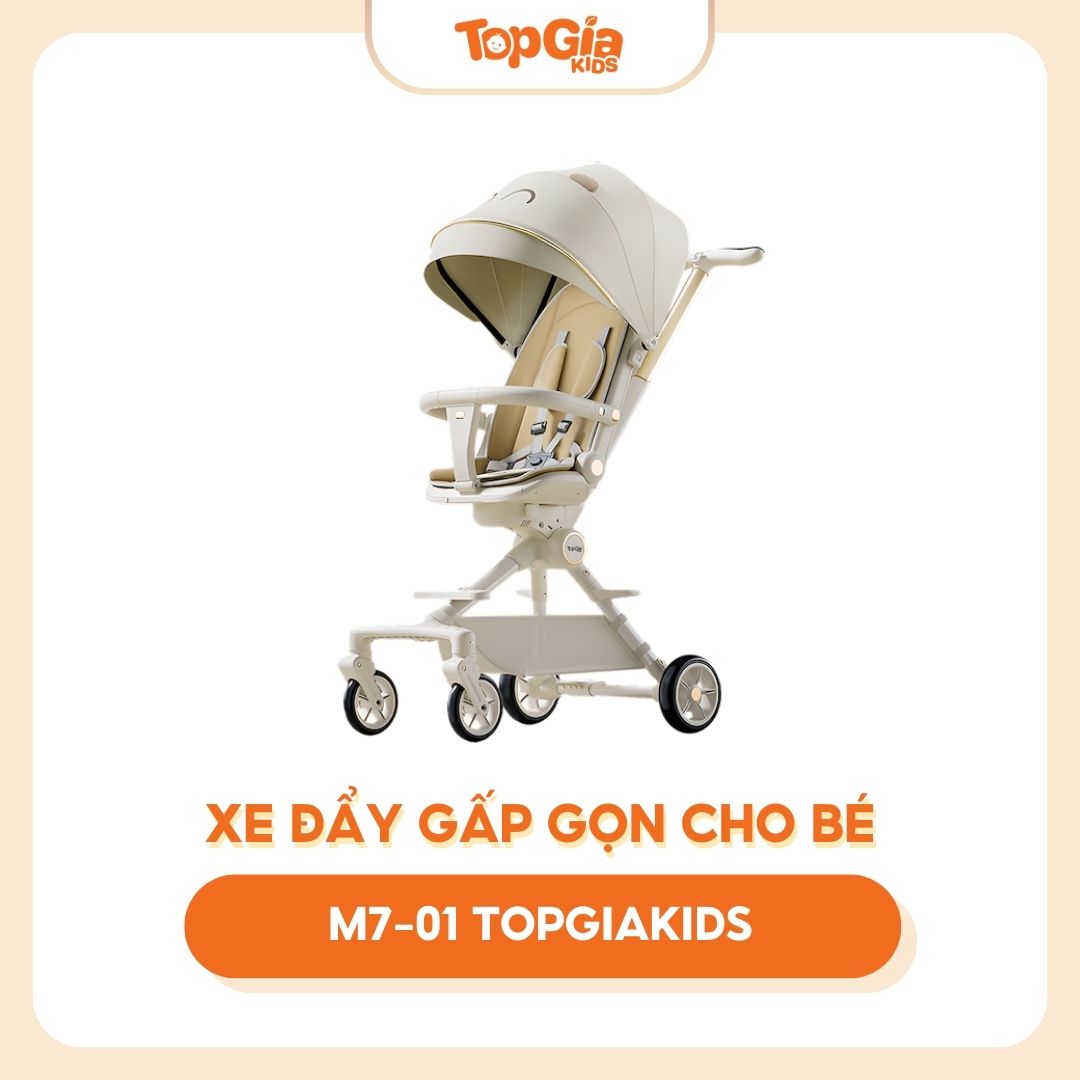 Xe đẩy gấp gọn trẻ em TopgiaKids M7-01
