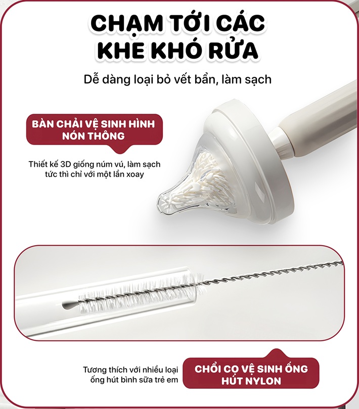 Bộ cọ vệ sinh bình 6 món