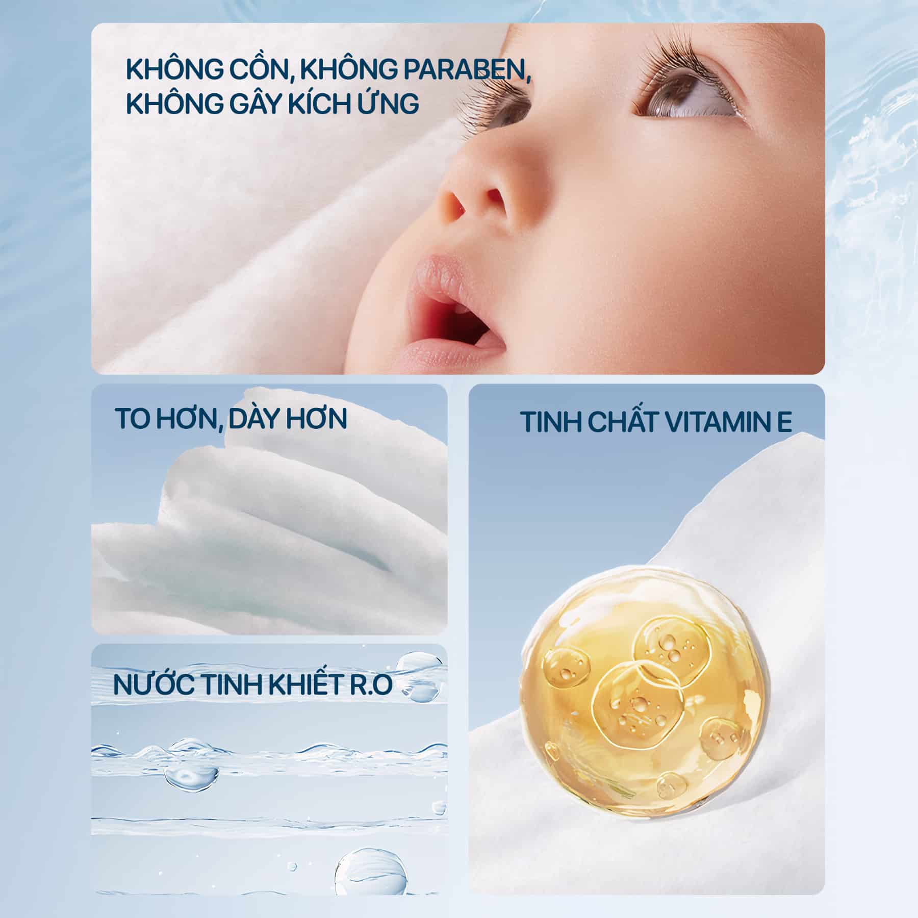 Khăn ướt trẻ em TopgiaKids (Thùng 6 gói)