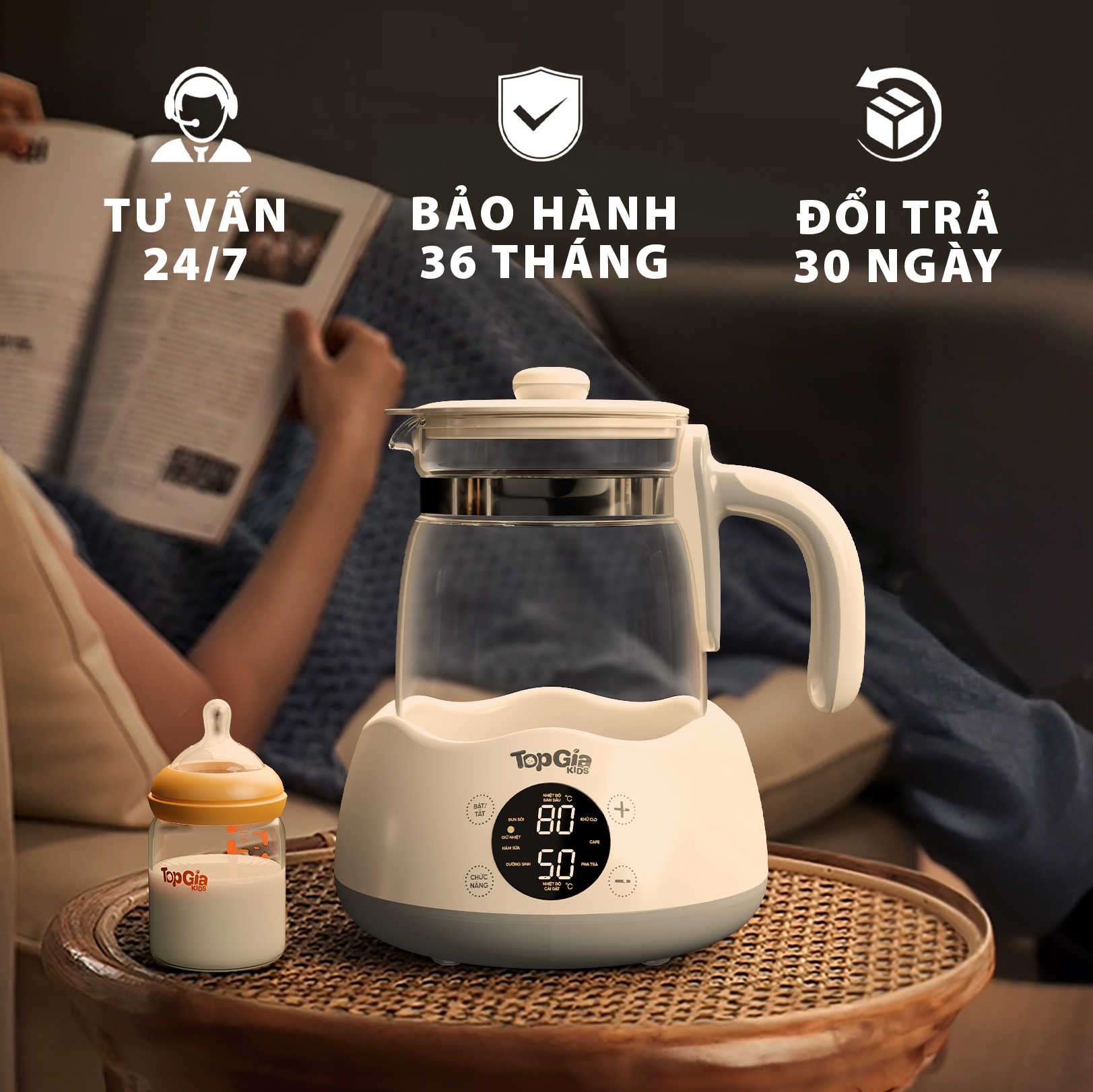 Máy đun nước hâm sữa TopgiaKids M3-01